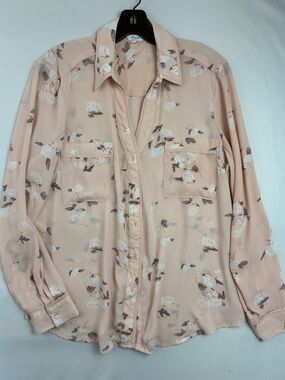 Candie's Blush Pink Floral Button-Down Shirt